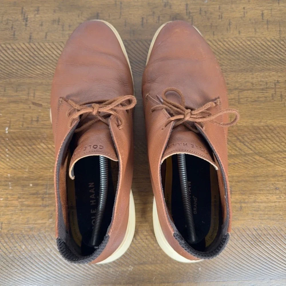 Cole‎ Haan Chukka Boots Mens 12W Brown Grand+ Leather Casual Comfort Shoes